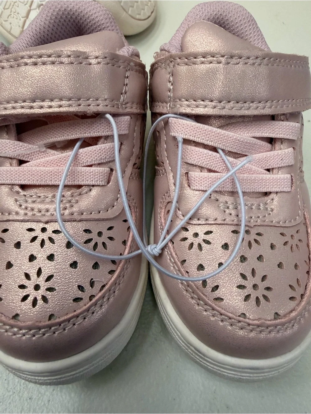 Cat & Jack Baby Girl 6 Pink Metallic Sneaker & Lavender Floral Mary Jane